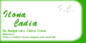 ilona cadia business card